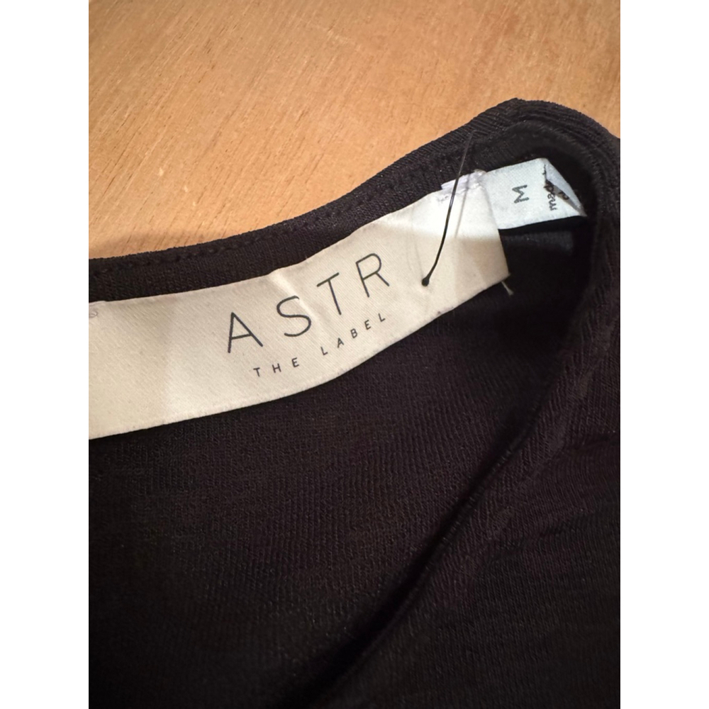 ASTR THE LABEL Black Long Sleeve Ruched Tee - Medium - Picture 5 of 9